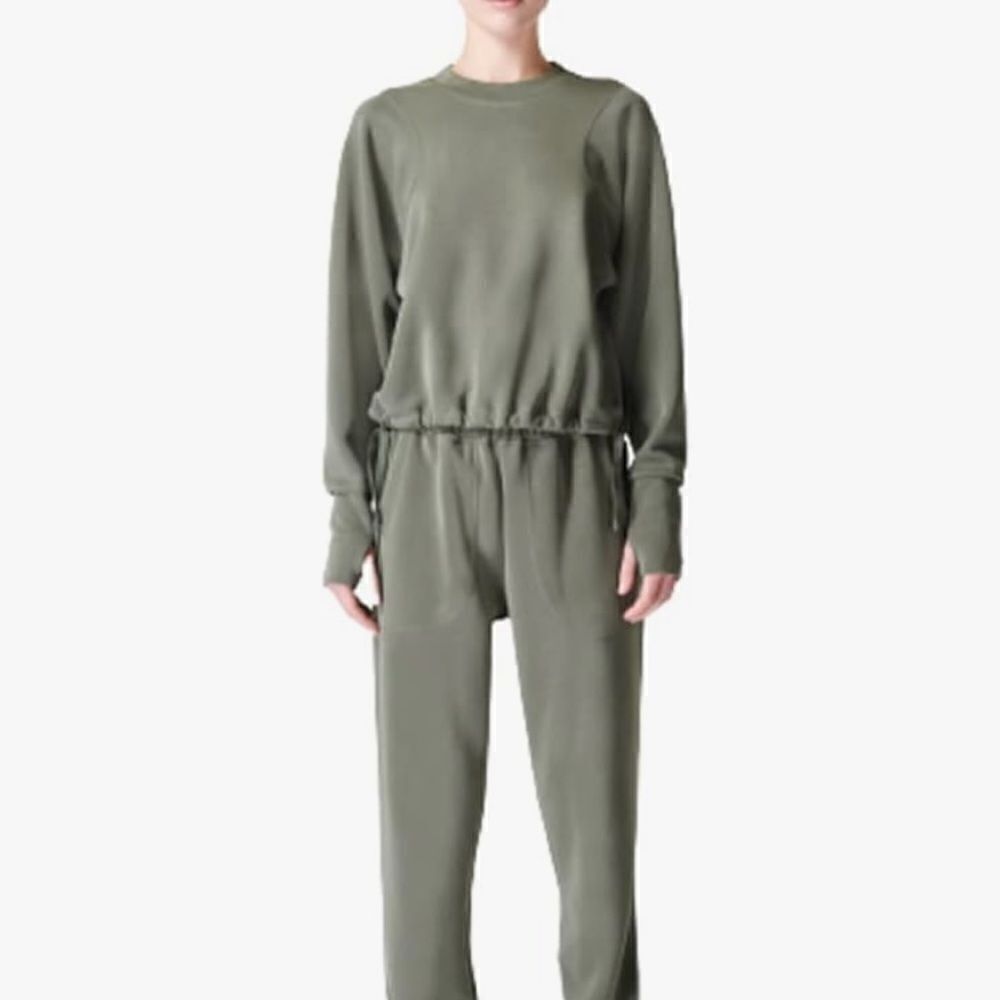 Sweaty Betty Women's Sand Wash Crew Neck Sweatshirt-HH16